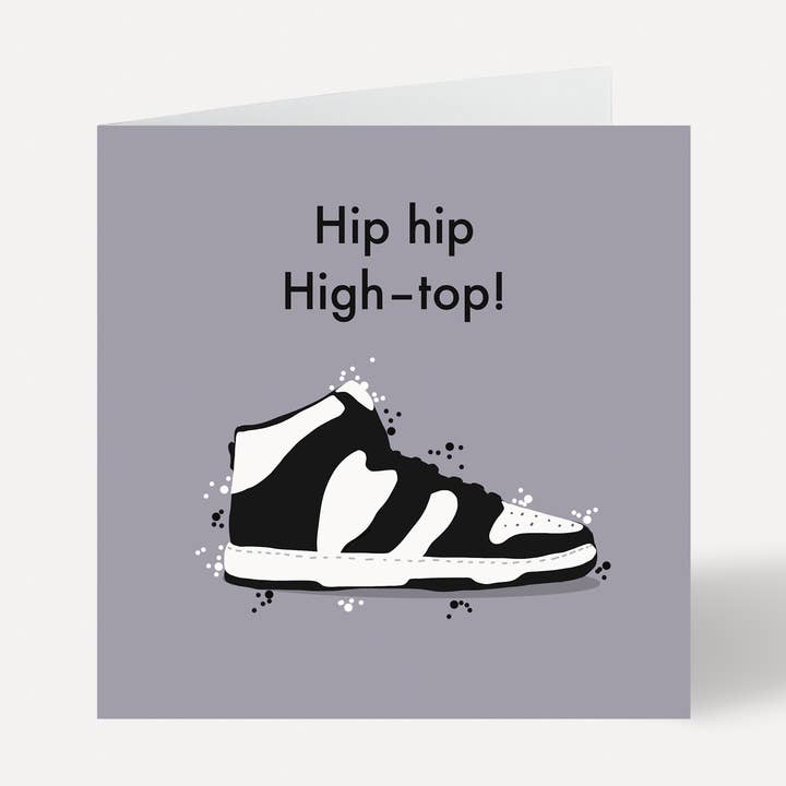 Grußkarte | Hippe, hippe High-Top-Karte in Grau für den Großhandel von FNIC designs