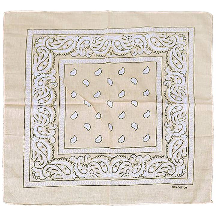 Cap Zone - Wholesale Bandana - Women's - Classic Paisley Print Square Cotton Bandana