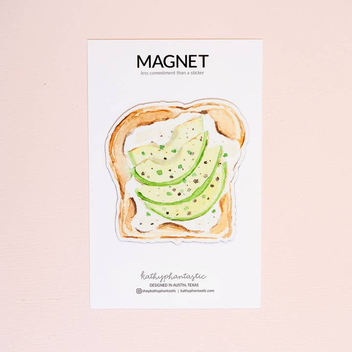 kathyphantastic - Wholesale Magnet - Avocado Toast Magnet