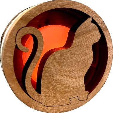 4062 Kitty Glow Light for wholesale by Wood You Tell Me, Inc.