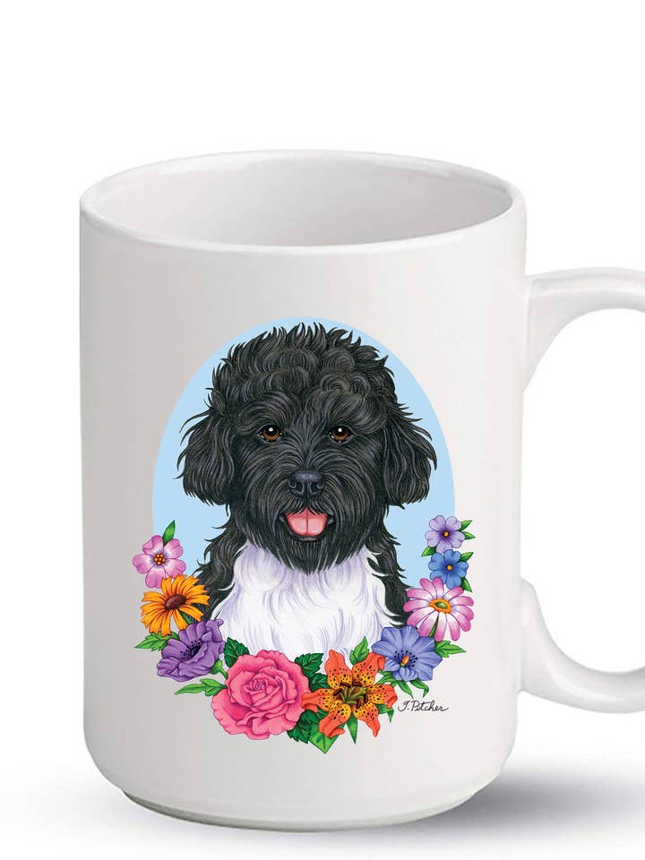 Chien d'eau portugais - Tasse à café en céramique 15 oz Sublimation pour la vente par Best of Breed Products