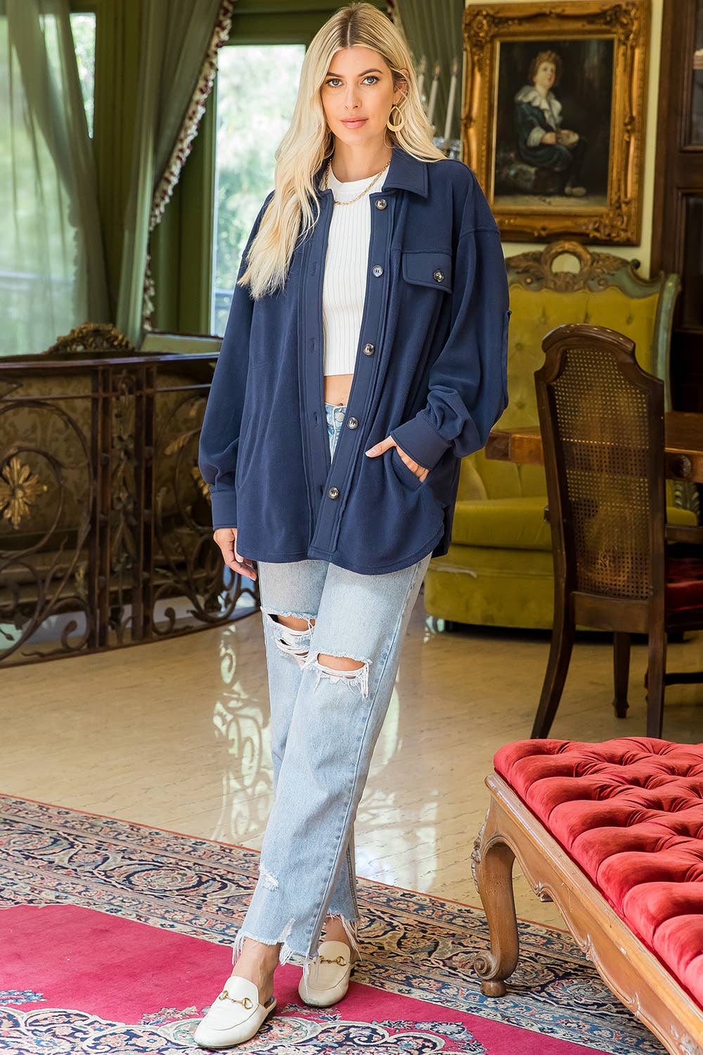 Sweet Lovely by Jen - Wholesale Shirt Jacket/Shacket - Women's - SOFT COZY WASHED SHACKET16