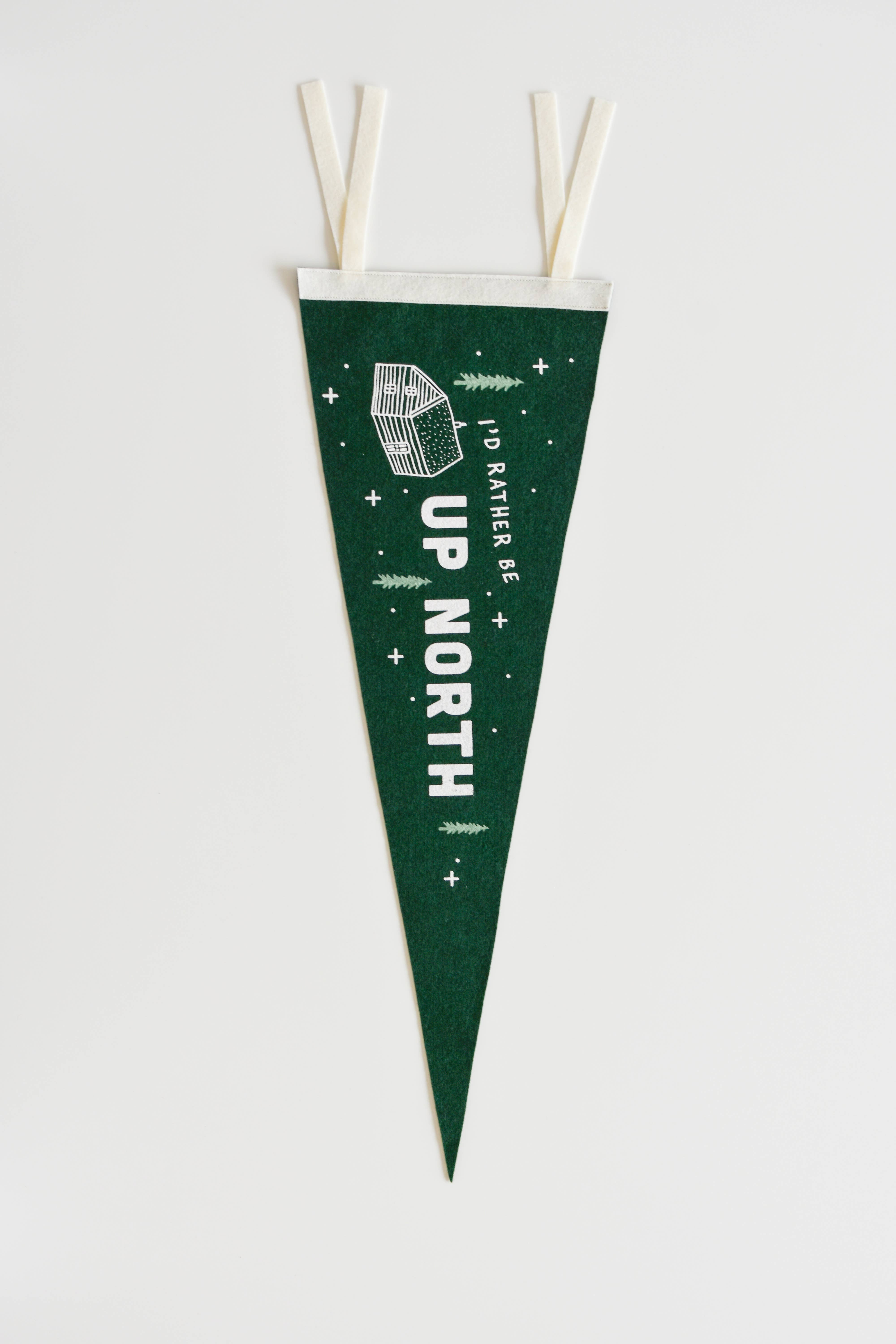 By Aleisha - Wholesale Banner - I'd Rather Be Up North Felt Pennant0