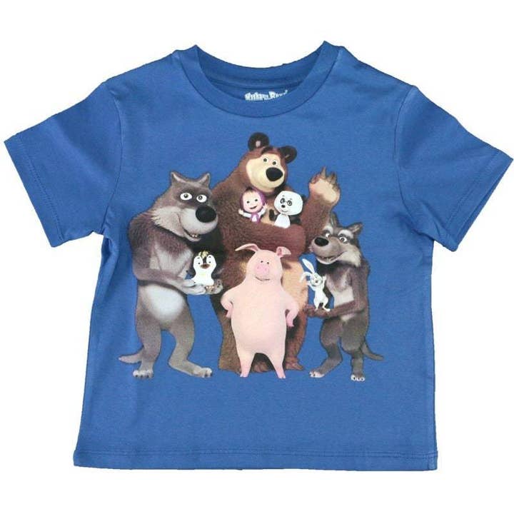 Comfort Clothing INC - Wholesale Screen Printed T-Shirt - Kids - Masha and The Bear Crew Neck Short Sleeve T-Shirt3