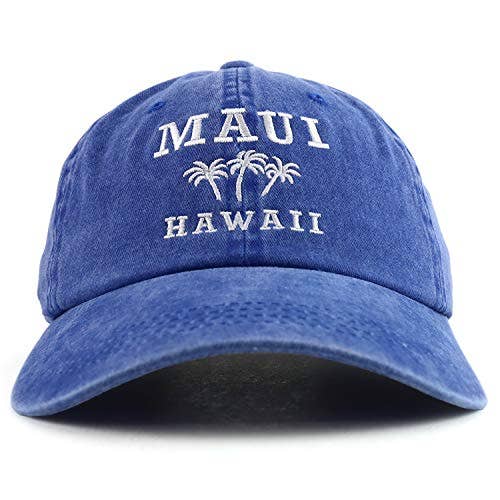 Trendy Apparel Shop - Venta al por mayor Gorra de béisbol - Unisex - Gorra de béisbol bordada Maui Hawaii con palmera27