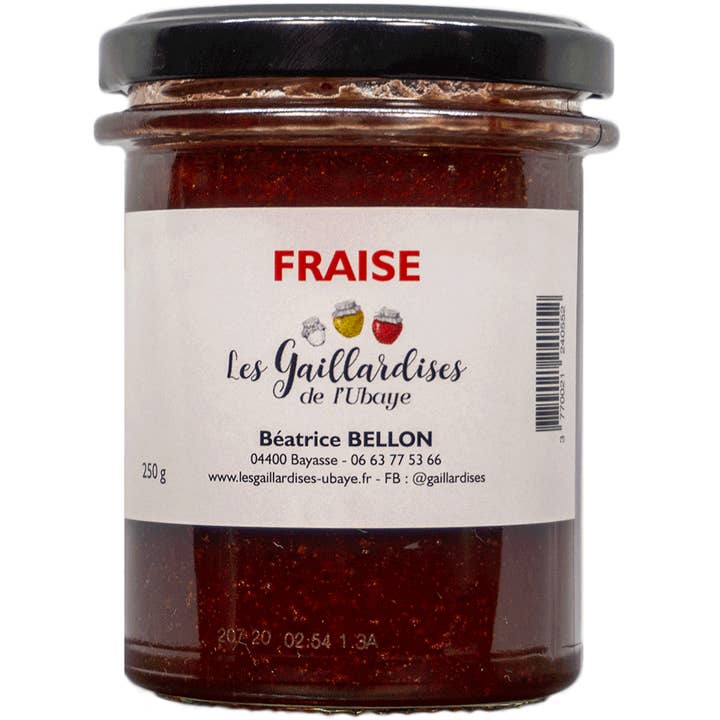 Strawberry jam for wholesale by Les Gaillardises de l'Ubaye