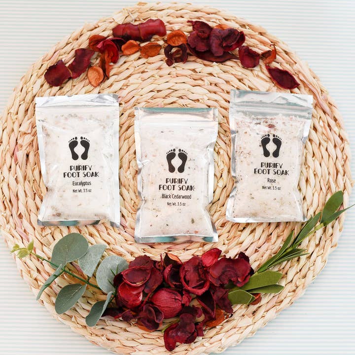 Oily Blends - Wholesale Hand/Foot Soak - Fizzing Purify Foot Soaks with Pink Himalayan Salt
