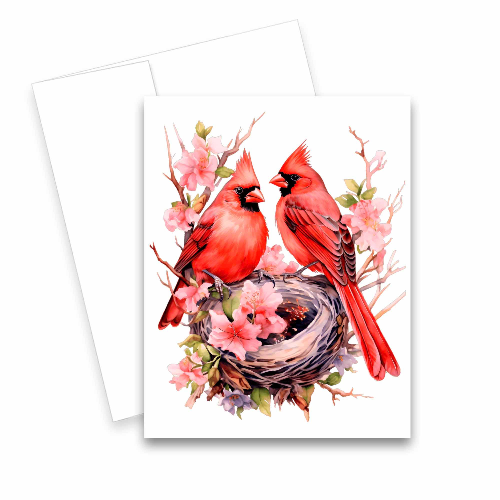 Aria Rae - Wholesale Stationery/Notecard Set - Assorted Cardinal Greeting Cards, Set of 6, Blank Notecards7