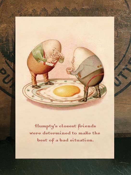 Humpty Memorial for wholesale by Irreverent Cards for Challenging Times