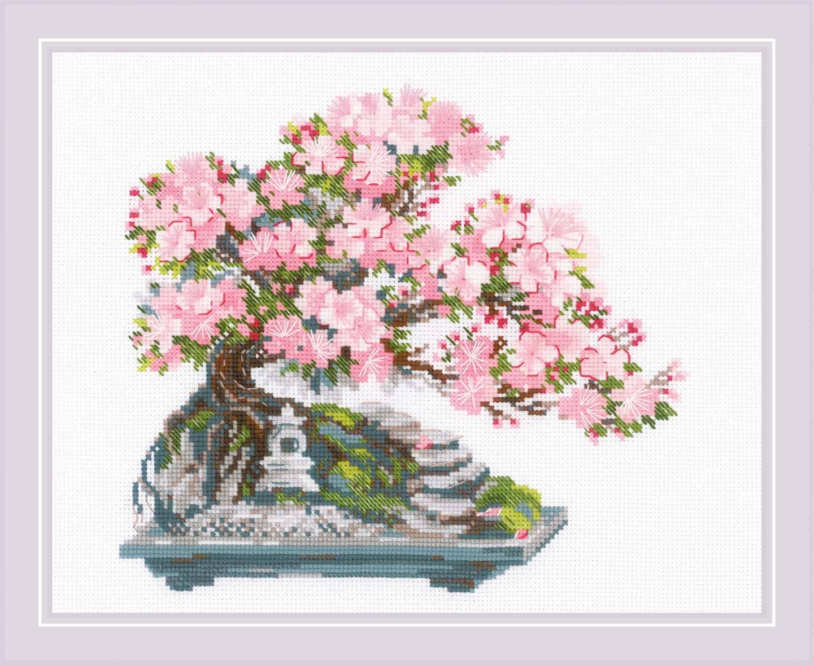 RIOLIS - Wholesale Embroidery/Cross Stitch Supplies - Cross Stitch Kit From Riolis 2042 Flowering Bonsai0