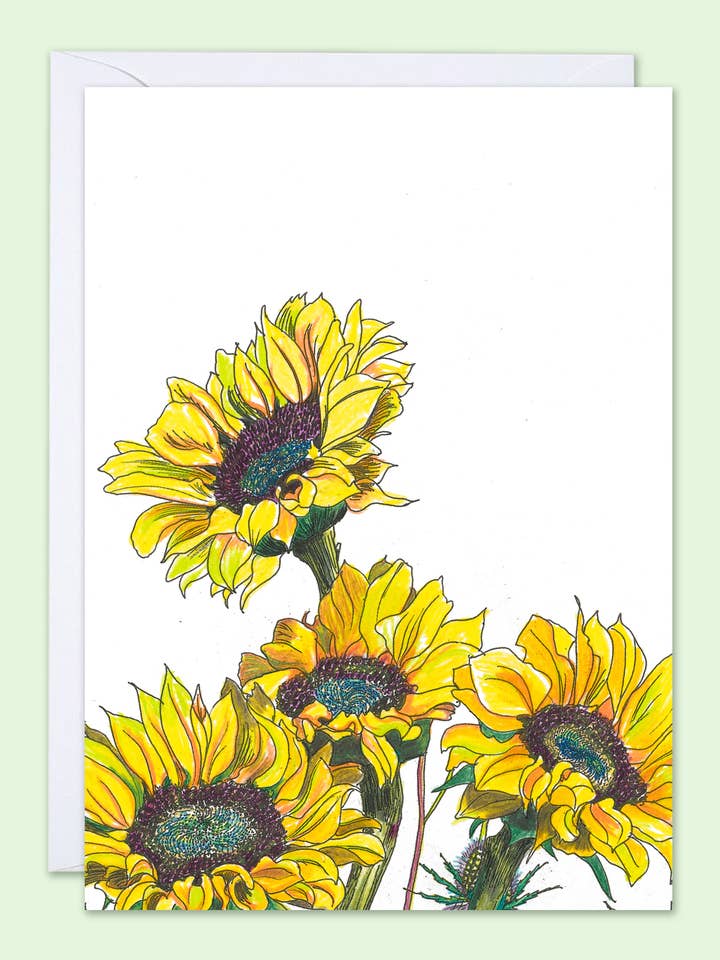 Card - Blank - Sunflower Resilience for wholesale by Vivid Cottage