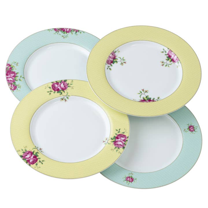 Aynsley Archive Rose Dinner Plates Set of 4 for wholesale by Aynsley Fine Bone China