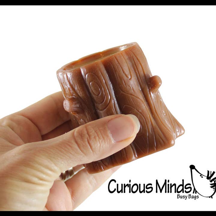 Curious Minds Toys - Wholesale Squishy Toy - Kids & Baby - 1 Squirrel in Stump - Adorable Pop Up - Cute Squeeze Toy - F6