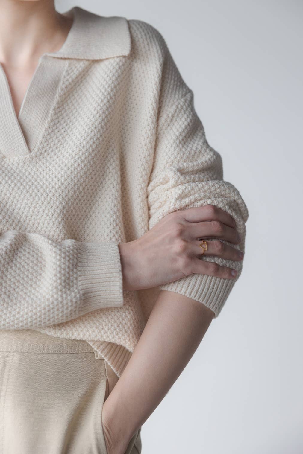 MOD REF - Wholesale Knit Sweater - Women's - The Archie Sweater | Polo Collared Knit Sweater32