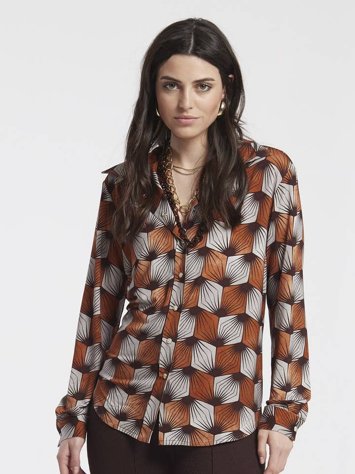 Camicia Aderente Stampata per la vendita all'ingrosso da parte di OKY