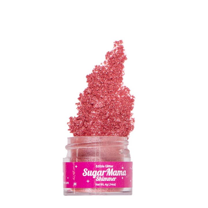 Sugar Mama Shimmer - Wholesale Drink Topper - Cha Cha Red Shimmer - Red Edible Glitter3