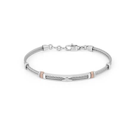 H2on Italian Bracelet, Real Diamond for wholesale by Midhaven Ltd - Tribal Steel