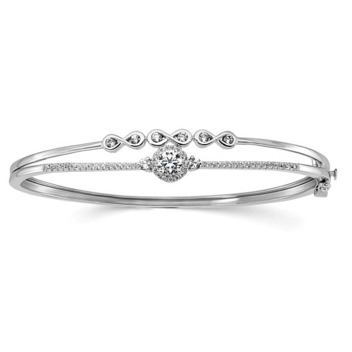 Laboratoriedyrket diamantarmbånd til kvinder, guld 1 karat i 14k hvidguld VS/SI+ klarhed, G+ farve laboratoriediamantarmbånd april fødselsstensmykke gave til kvinder for engroshandel hos Fine Diamond
