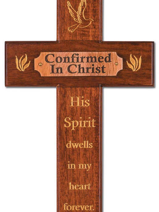 Cruz de Confirmação de 8" - Mogno por atacado de H.J. SHERMAN COMPANY, INC.