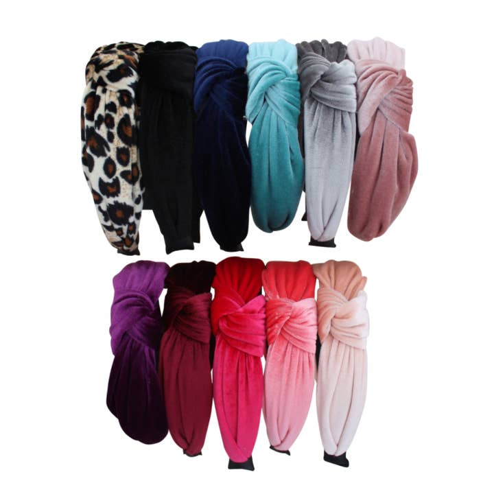 Velvet Knot Headband for wholesale by Bows Arts