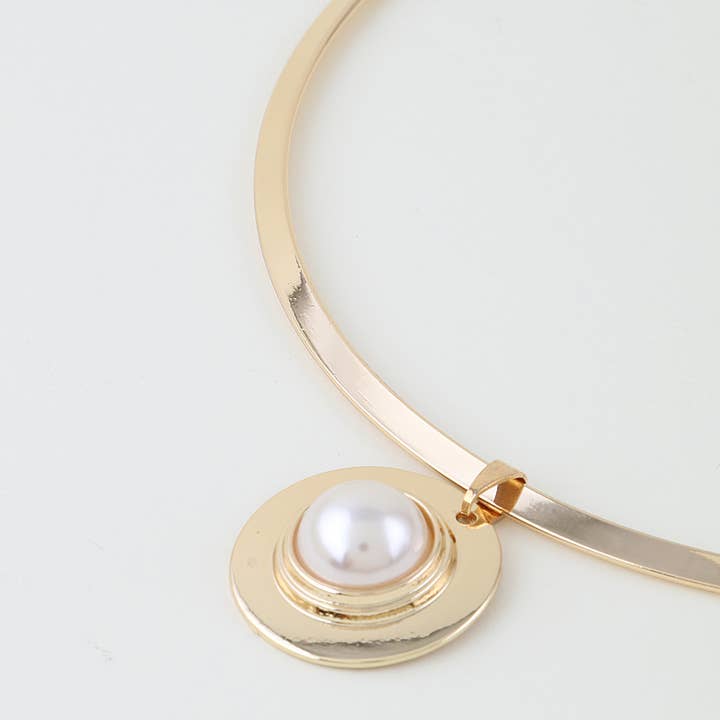 Chic Pearl Stone Pendant Wrap Necklace for wholesale by 3AM BY H&D ACCESSORIES