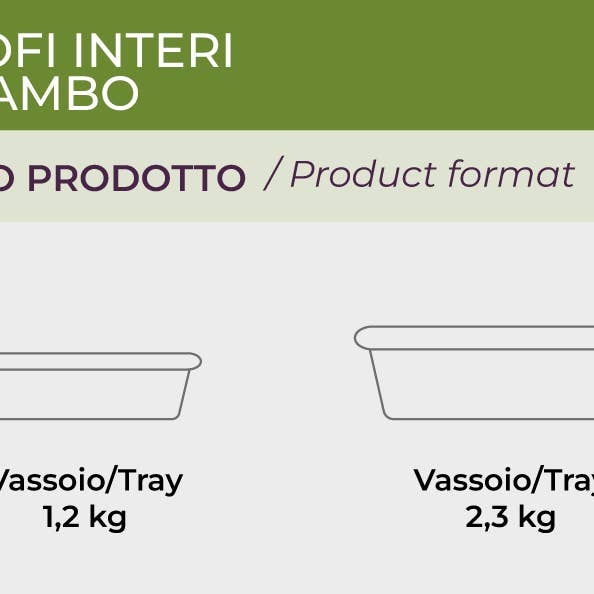 almasicily - Wholesale Pickled Vegetables - Sicilian artichoke whole with stem in oil Tray 2kg8