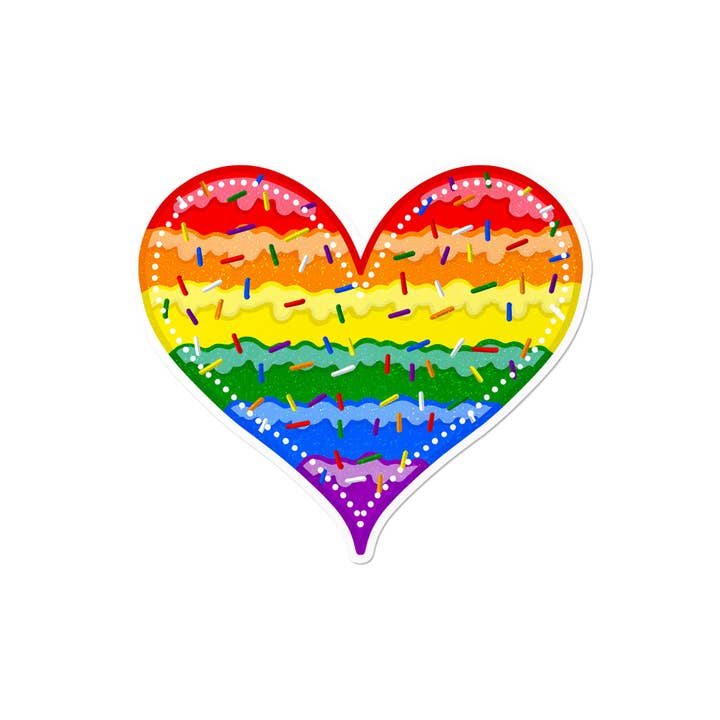 That Queer Card Co - Wholesale Sticker - Holographic Gay Heart Waterproof LGBTQ+ Sticker