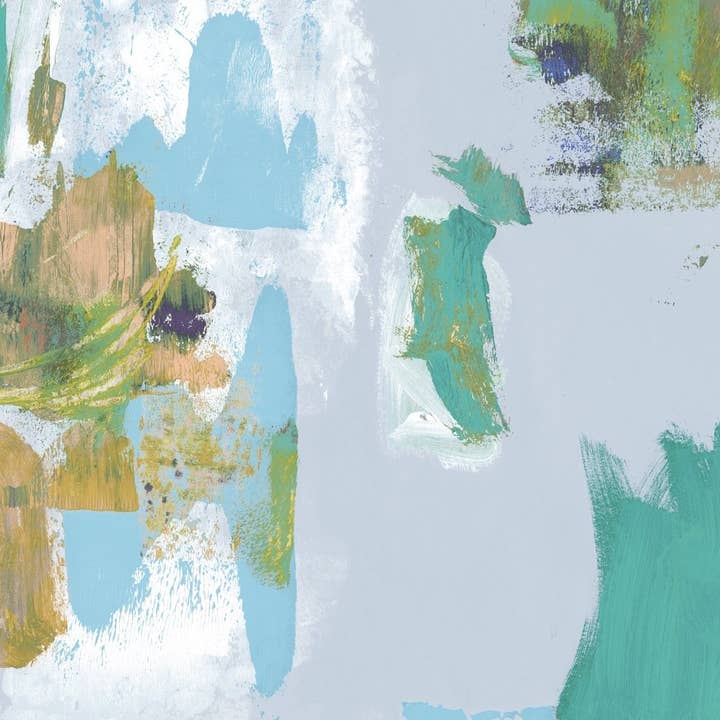 Azul Pastel Papel pintado abstracto pictorescente - Azul pastel de venta al por mayor en Faire1