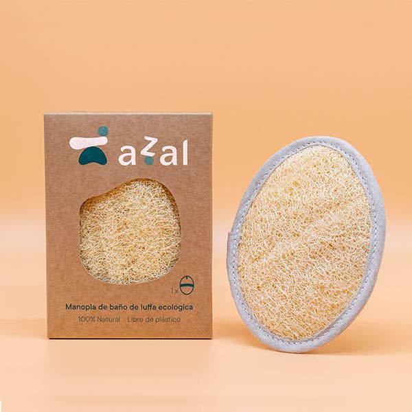 La Rueda Natural - Venta al por mayor Esponja de lufa - Manopla exfoliante corporal de Luffa con asa. Azal.