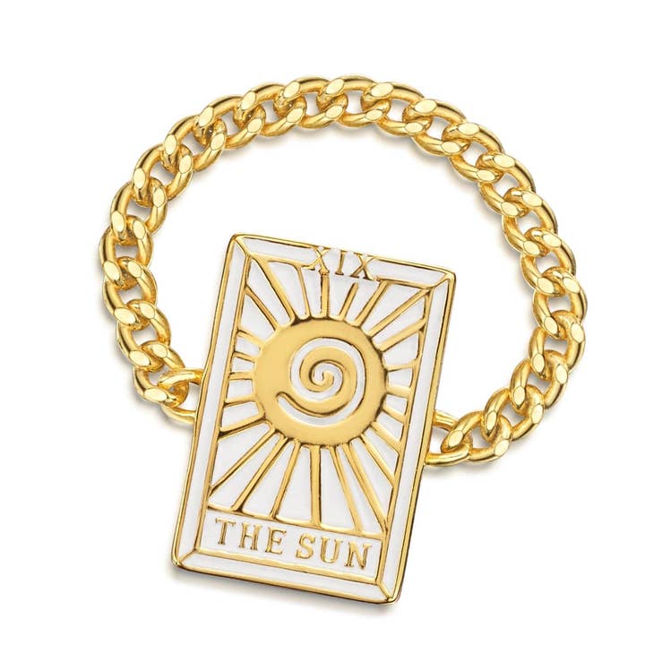 Tarot Card- The Sun Reversible Ring for wholesale by Fervor Montréal
