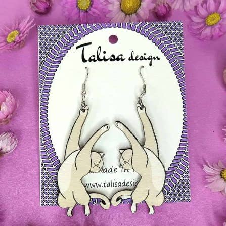 Orecchini da appendere, in legno per la vendita all'ingrosso da parte di Talisa design