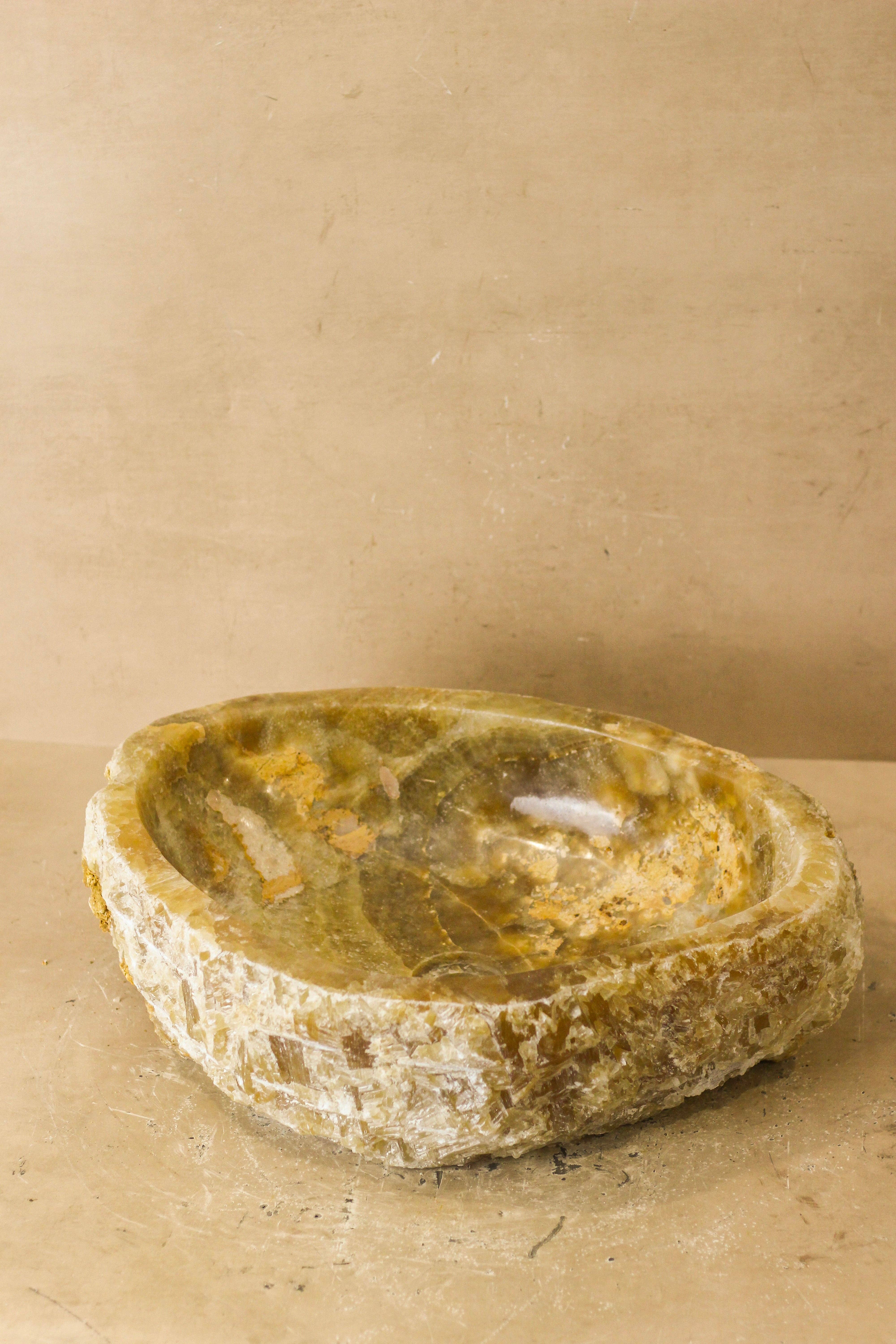 Botanical Boys - Vente Ensemble d'accessoires pour salle de bain - Vasque en onyx bord brut - n° 25