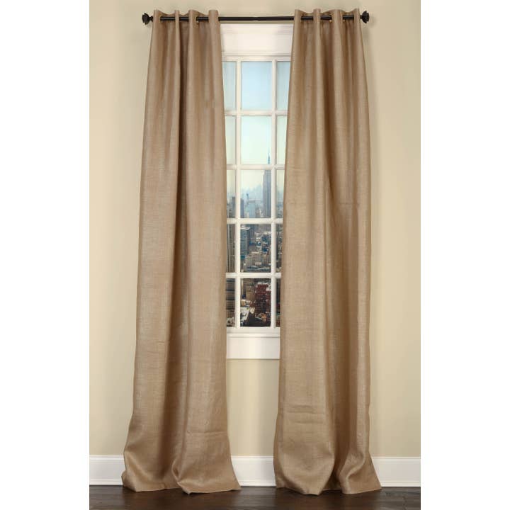 Emdee International - Venta al por mayor Cortinas - Lámina de arpillera natural/dorada