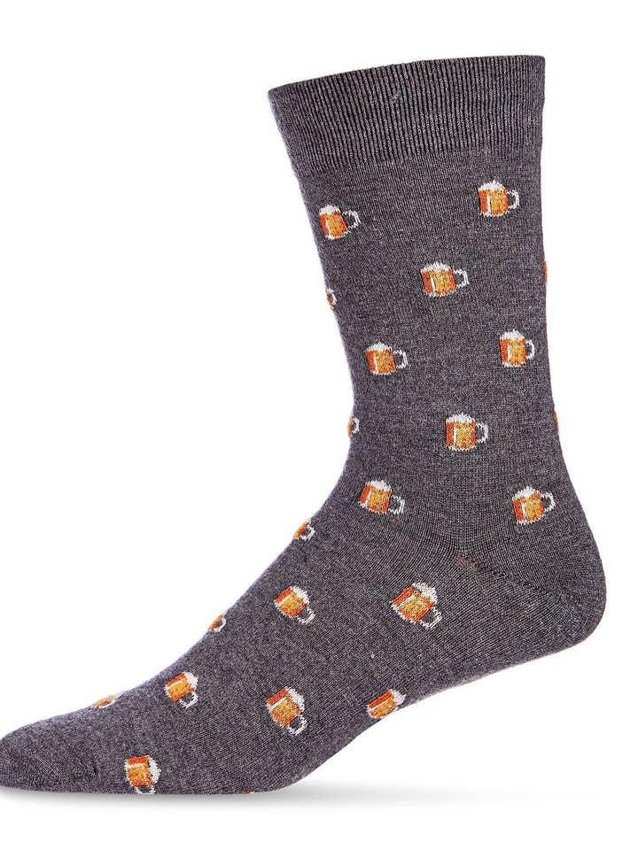 Brezo Gris Oscuro Beer Mugs Cashmere Blend Calcetines para hombre de venta al por mayor en Faire0