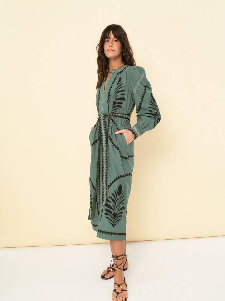 Sonmer Shop USA - Wholesale Jurk - Dames - Susan jurk groen1