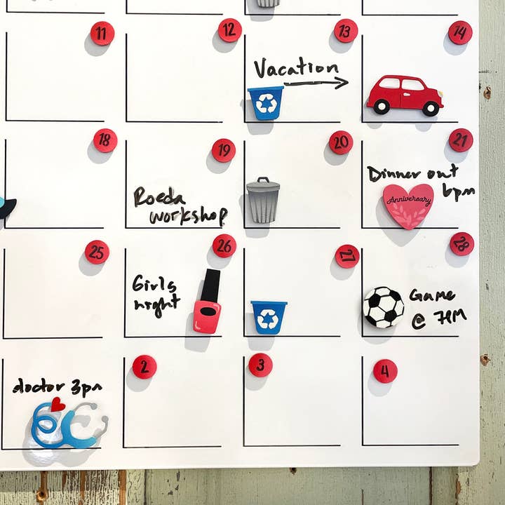 Roeda Studio - Wholesale Magnet - Soccer Ball Magnets S/4, Calendar Icons, Sports Gift