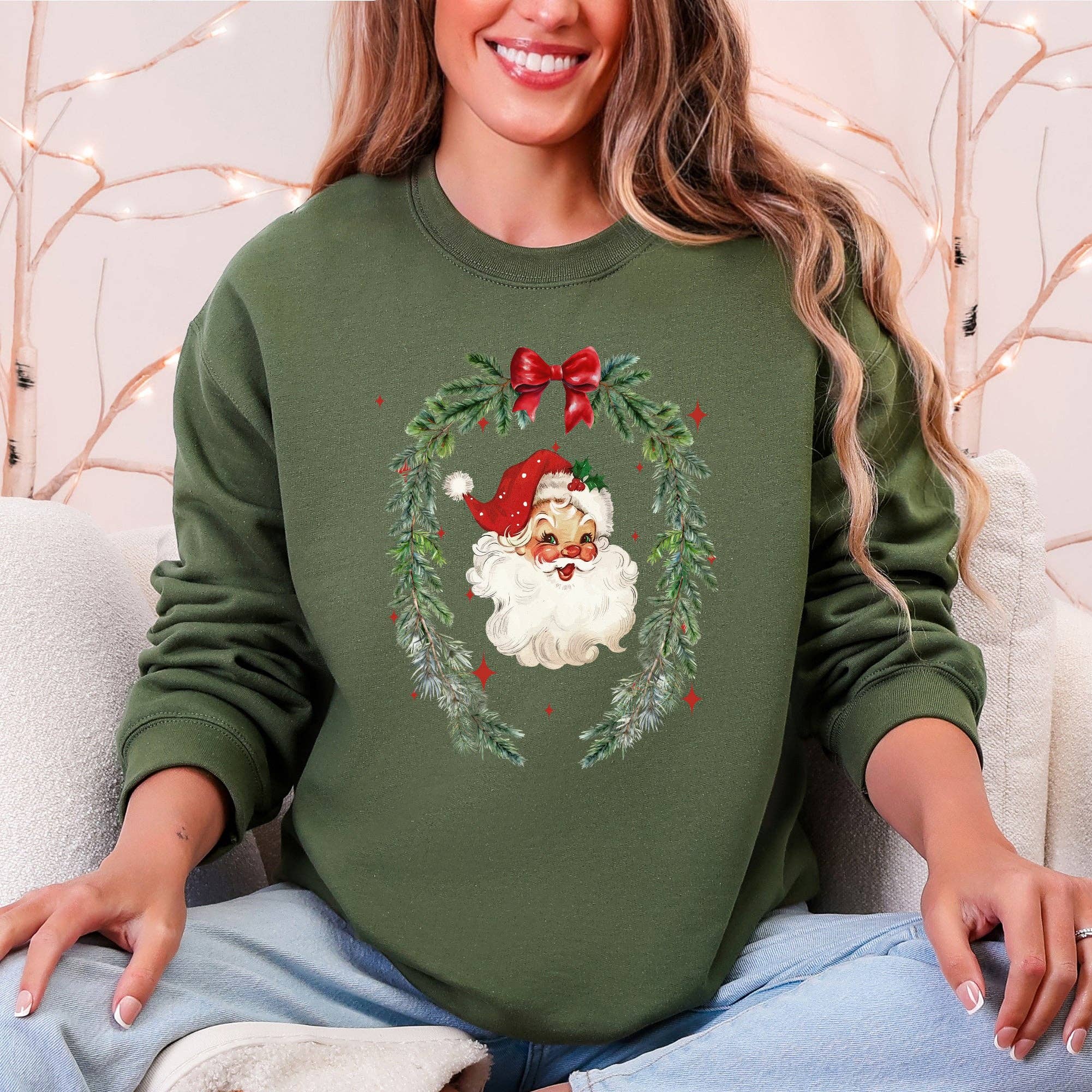 Refinery Number One LLC - Wholesale Graphic Sweatshirt - Unisex - Retro Santa, Christmas, Vintage, Cute Sweatshirt6