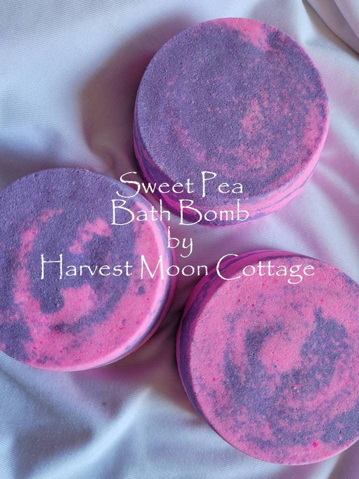 Sweet Pea Bath Bomb for wholesale by Harvest Moon Cottage Bath and Body