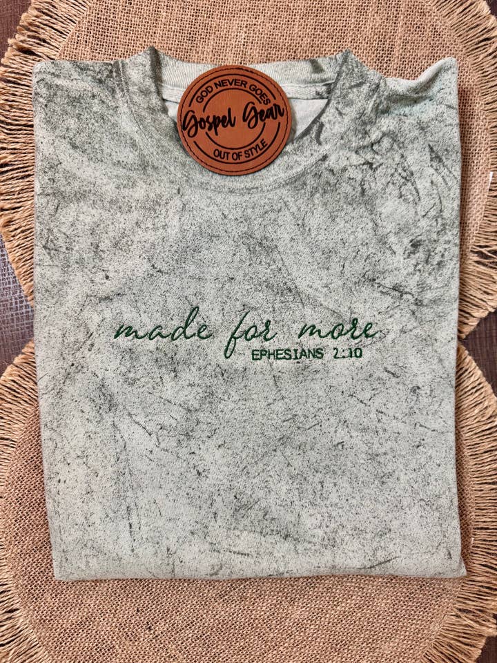 Gospel Gear Co – wholesale T-shirt – Unisex – Made For More Color Blast Embroidered Shirt4