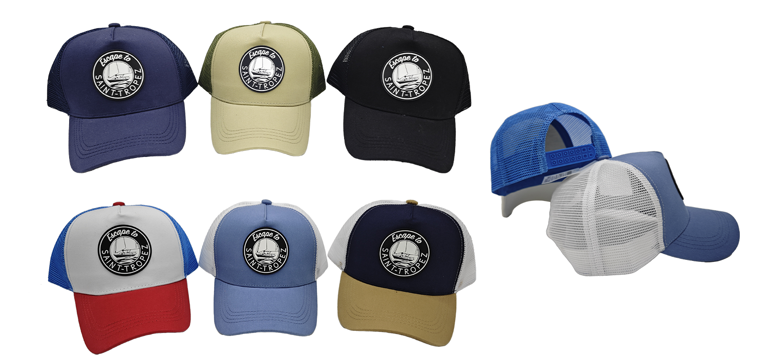 Samba de roda - Wholesale Trucker Hat - Men's - Pack of 12 mesh caps "Escape to St Tropez"0