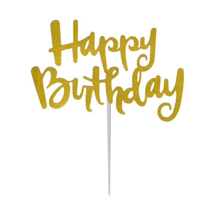 Happy Birthday Cake Topper for wholesale by Janie's Cakes