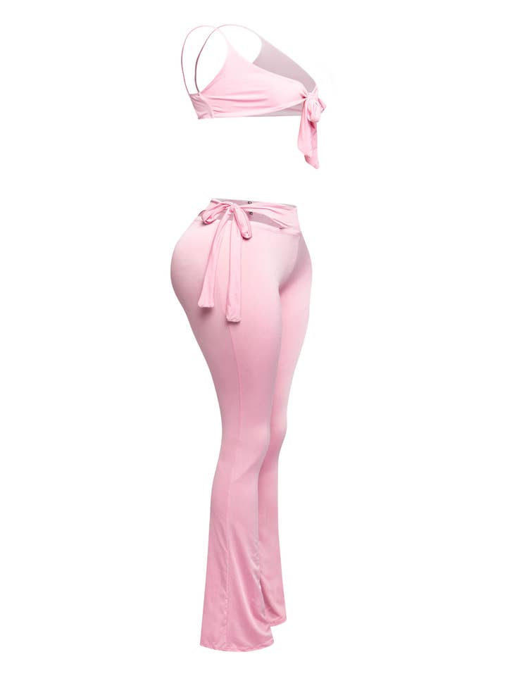 K Too - Wholesale Top & Pant Set (NOT Loungewear) - Women's - Bow detailed cut-out sexy pants top