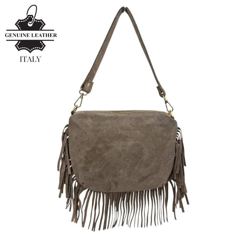 Chenson & Gorett – wholesale Shoulder bag – women's – Italian Suede Crossbody Bag with Fringes. Promo 5803511