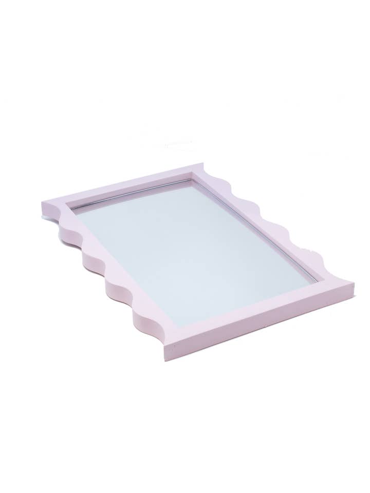 Lilac Wavy Mirror for wholesale by Salt Studios