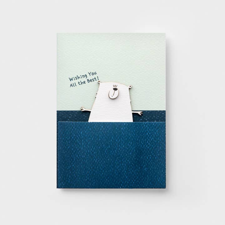 PESKOVOI - Wholesale Everyday Greeting Card - 3D Wooden Wishing Card – Handmade Bear Greeting Card1