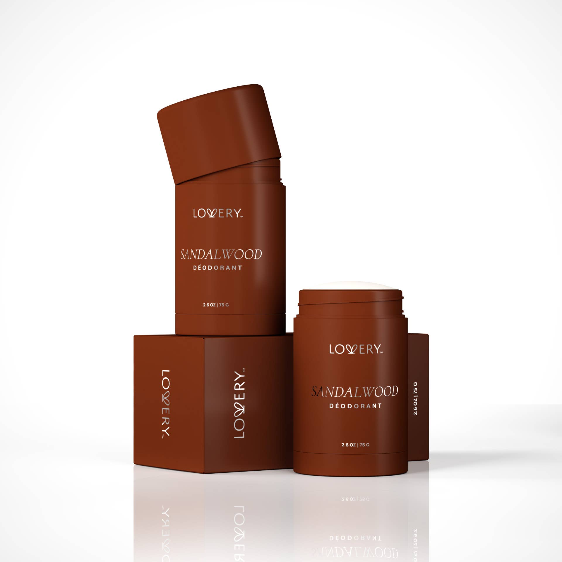 Lovery – wholesale Deodorant – Men's – Men's Sandalwood Deodorant Stick, Anti-Perspirant 2.6oz1