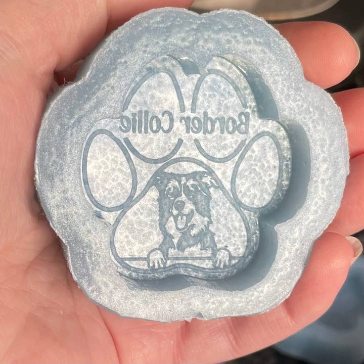 Stampo in silicone con stampa Border Collie Paw per la vendita all'ingrosso da parte di Devine Silicone Moulds