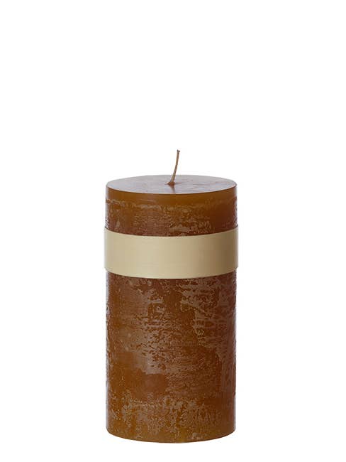Timber Candle Toffee Brown for wholesale by Lübech Living