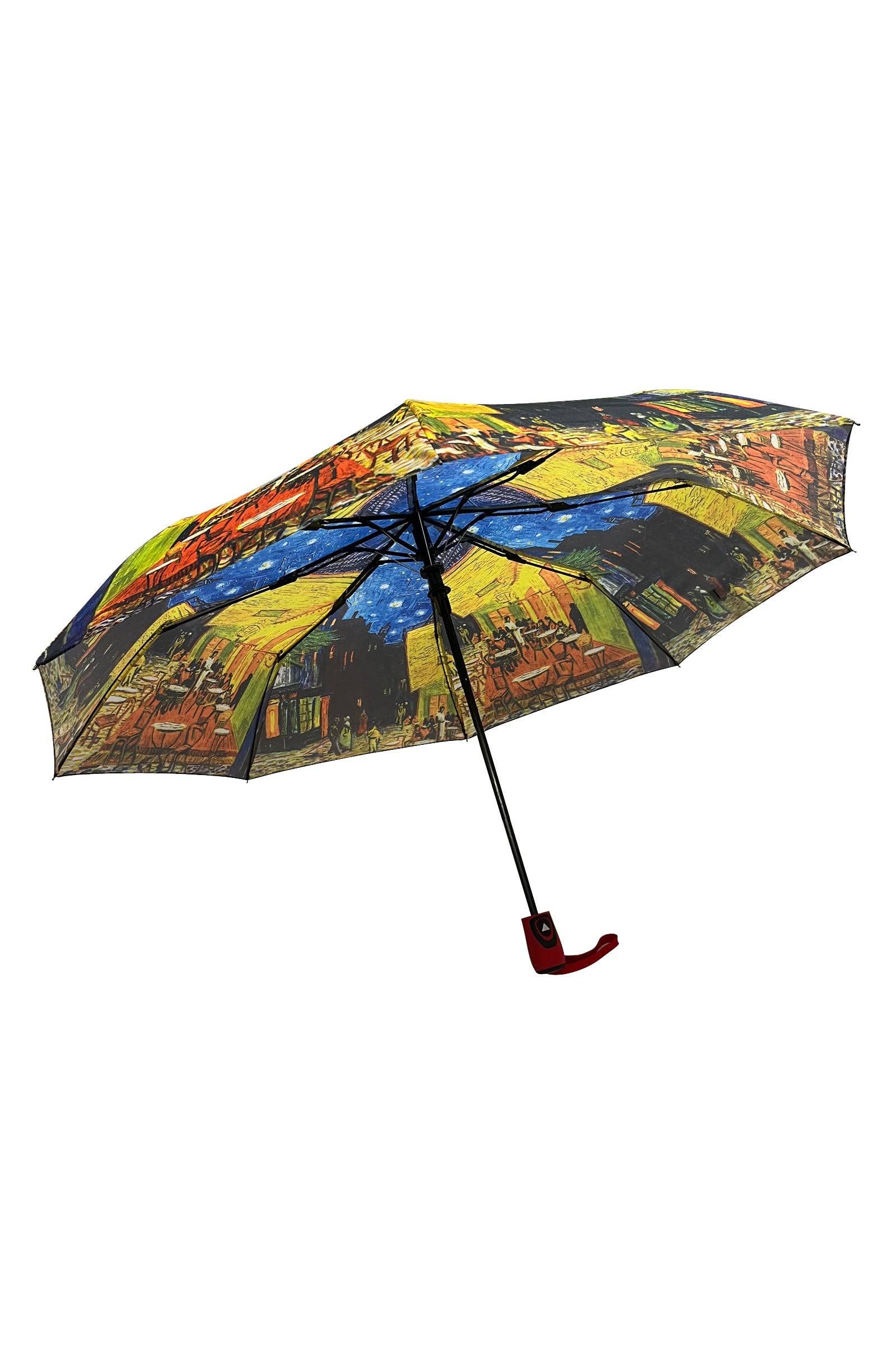 Fashion Scarf World - Wholesale Umbrella - Women's - Van Gogh Terrace At Night Print Umbrella (Short)3