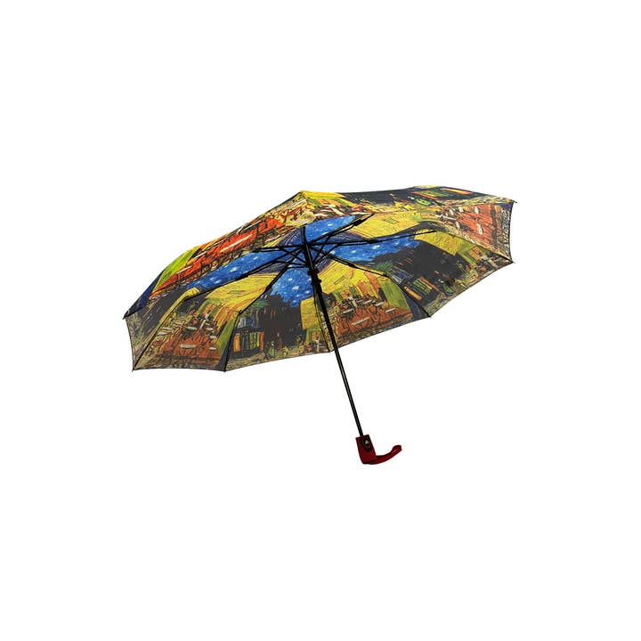Fashion Scarf World - Wholesale Umbrella - Women's - Van Gogh Terrace At Night Print Umbrella (Short)3